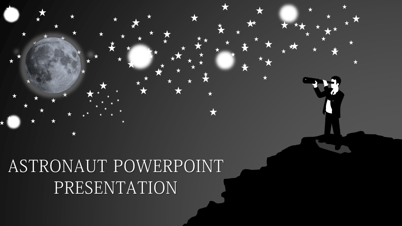 Excellent Astronaut PowerPoint Template Themes Design